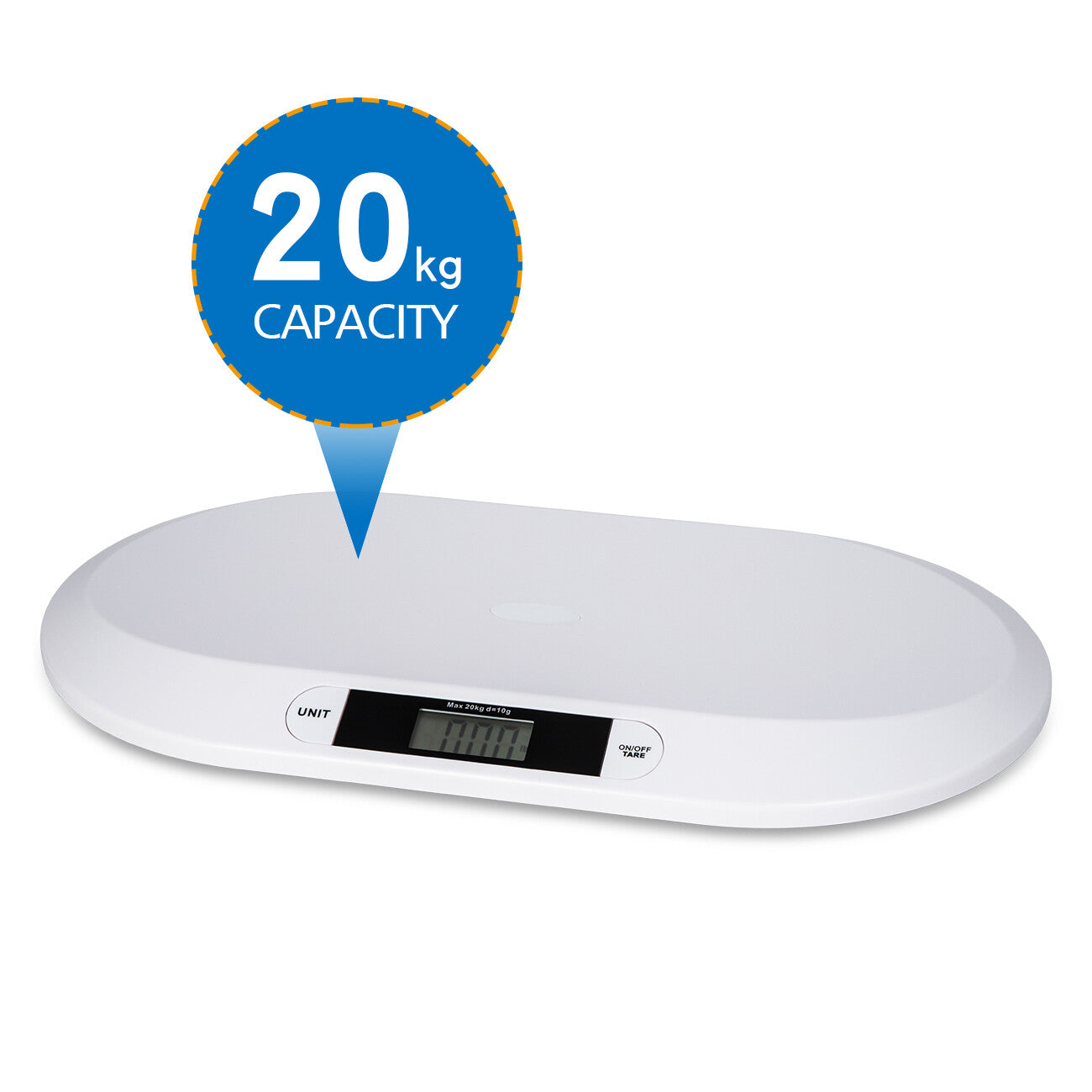 20Kg / 44Lb Capacity Digital Pet Baby Newborns Weighing Scale LCD Display ABS US