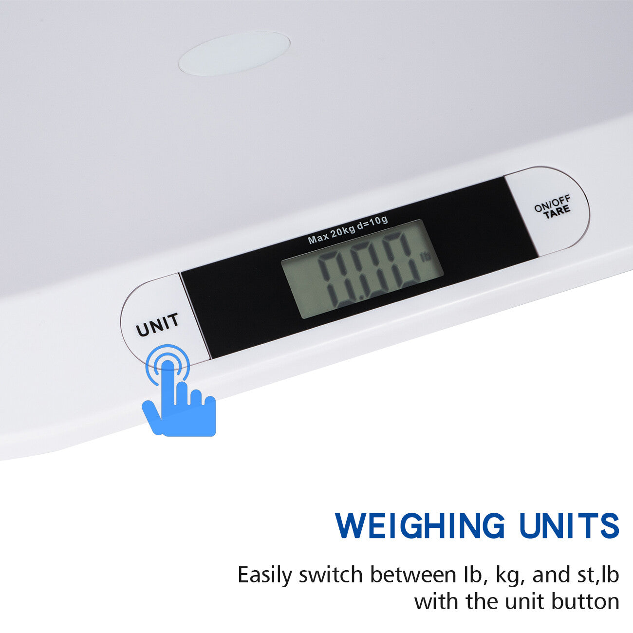 20Kg / 44Lb Capacity Digital Pet Baby Newborns Weighing Scale LCD Display ABS US