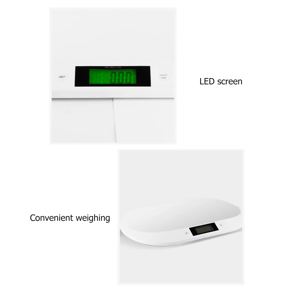 Digital Infant Weight Scale with LCD Display, 20kg Capacity & 10g Graduation