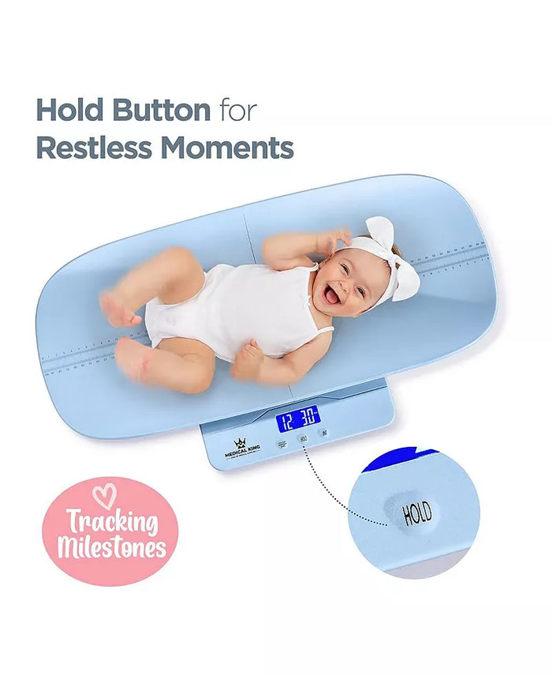 Digital Baby Scale - Multi-Function Infant Scale, Toddler Scale & Pet Scale with Collapsible Weighing Tray - Hold Function, 4 Weighing Modes, Backlit LCD Display, Auto-Off, 200 Lbs Max