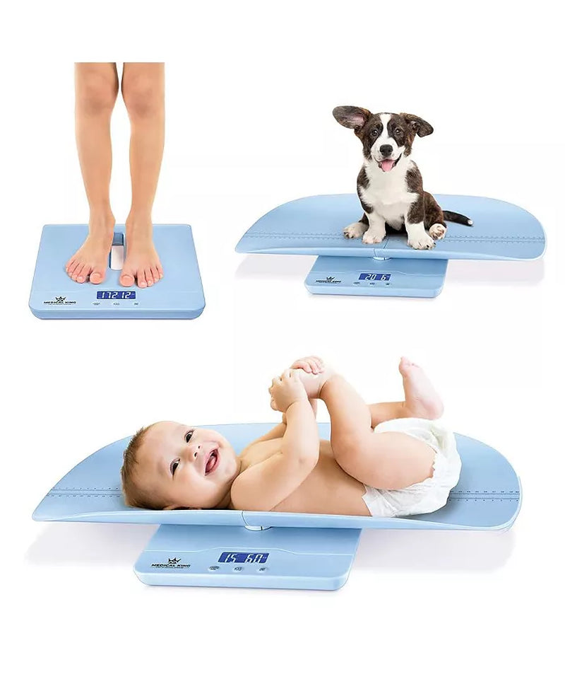 Digital Baby Scale - Multi-Function Infant Scale, Toddler Scale & Pet Scale with Collapsible Weighing Tray - Hold Function, 4 Weighing Modes, Backlit LCD Display, Auto-Off, 200 Lbs Max