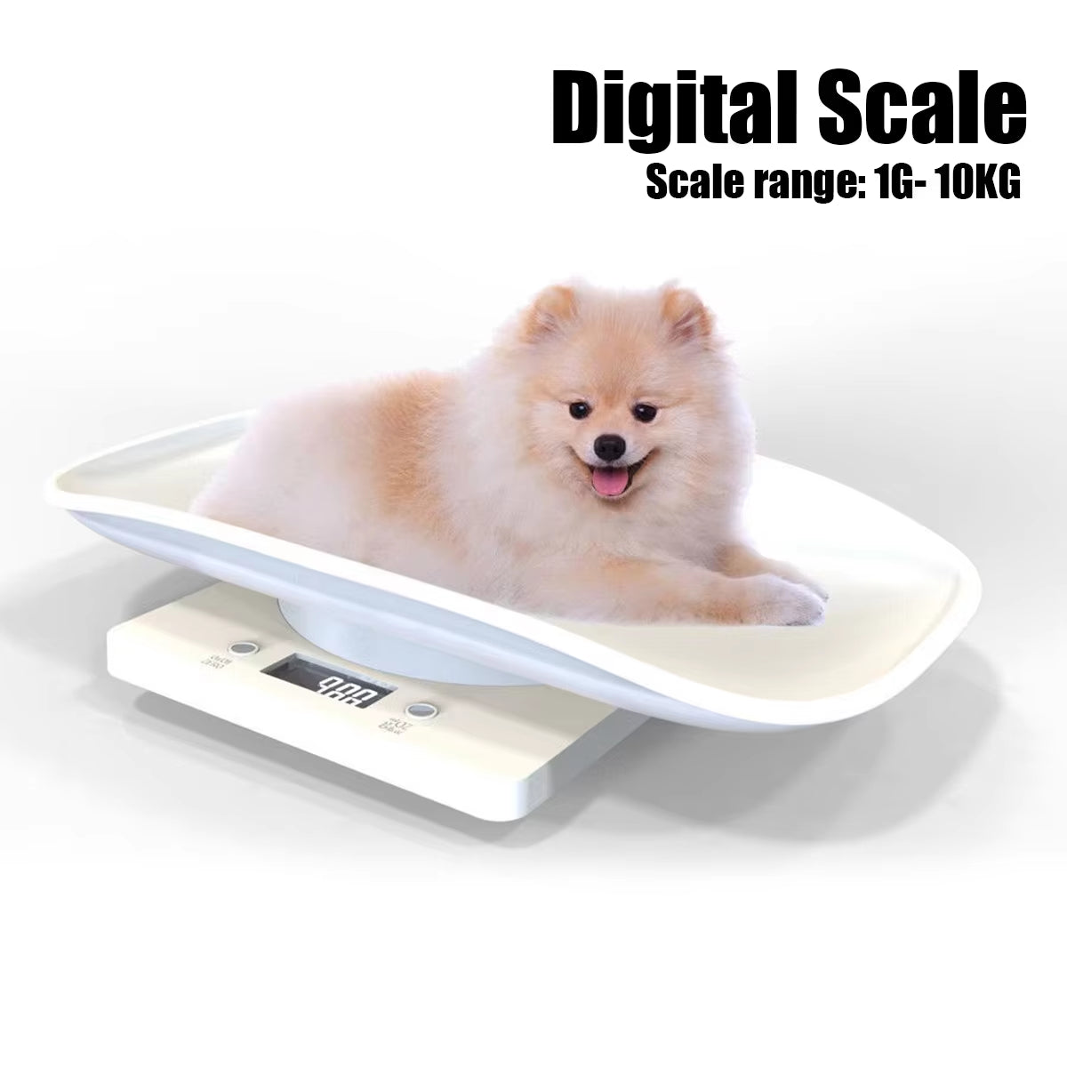 10Kg/1G Digital Small Pet Scale for Cats Dogs New Born Puppy Animal Scale Electronic Kitchen Scale Weighing Tool for Baby Infant