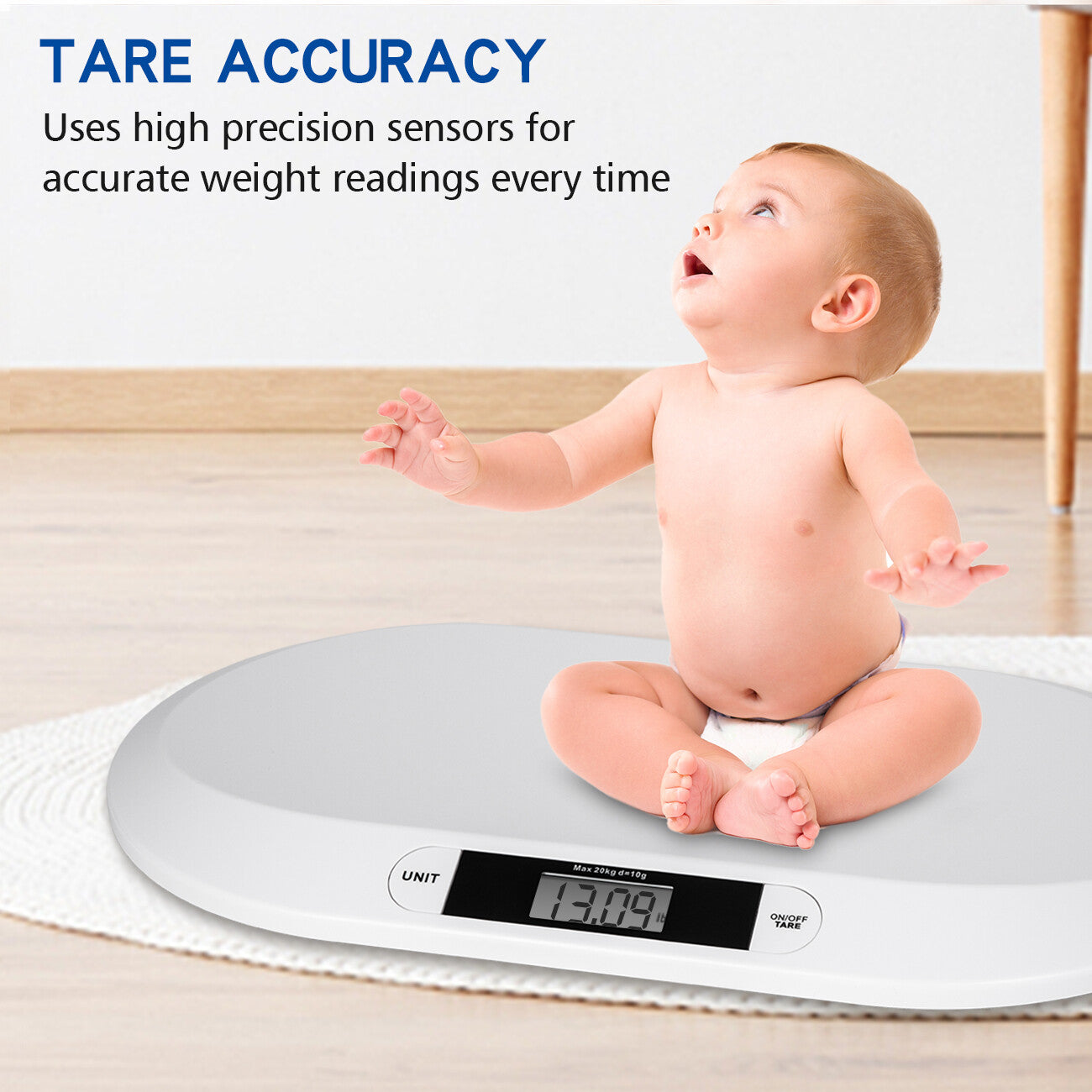 20Kg / 44Lb Capacity Digital Pet Baby Newborns Weighing Scale LCD Display ABS US