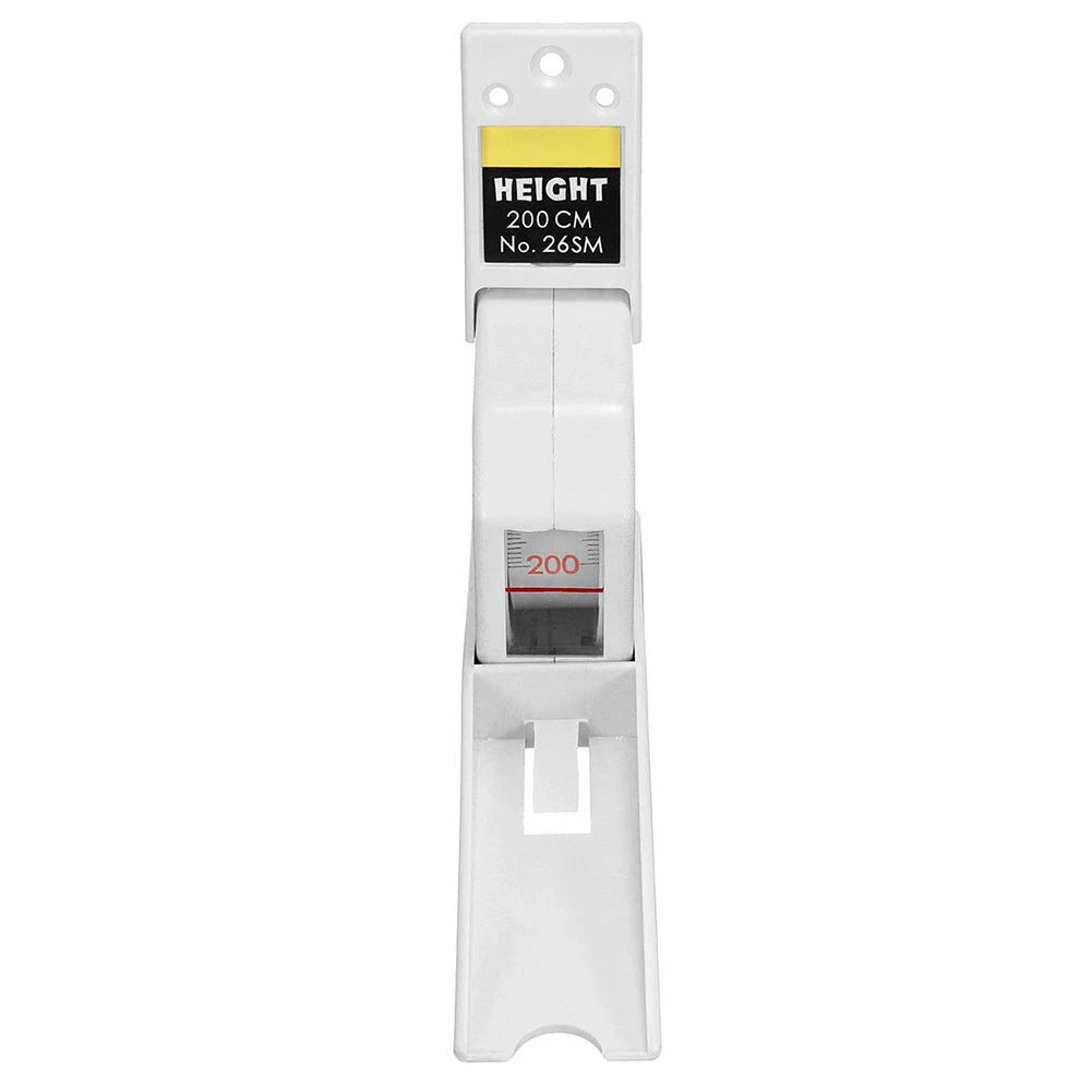 2M Body Growth Stature Altimeter Wall Mounted Retractable Tape Measure Portable Height Measuring Meter for Home Hospital School