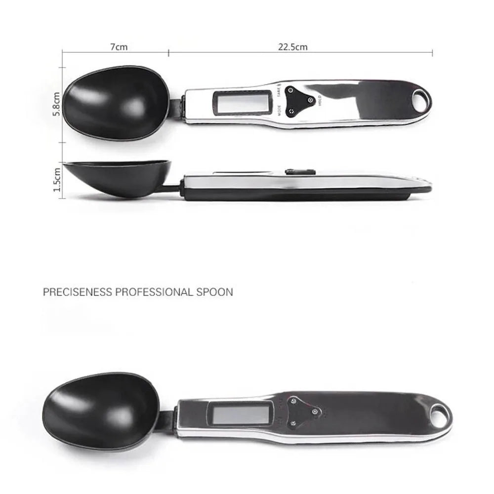 Stainless Steel LCD Digital Scale Measuring Spoon Gram Electronic Spoon Weight Volumn for Food Powder Cooking Baking Drop
