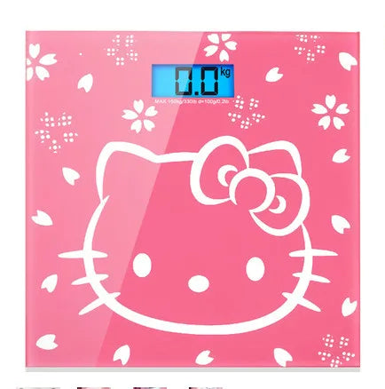 Kitty Household Electronic Scale Weight Scale Body Fat Scale BMI Adult Bathroom Healthy Weight Loss Weighing Body Scale Charging