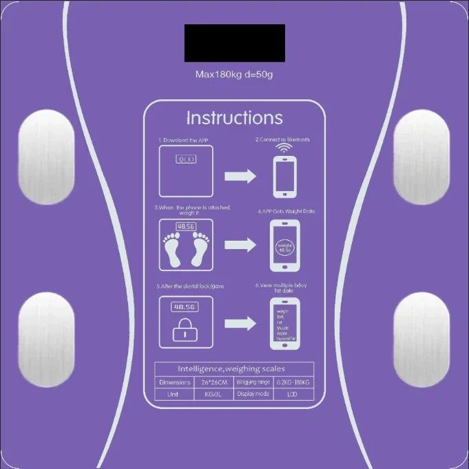 Body Weight Scale, Bluetooth APP Intelligent Scale USB Charging
