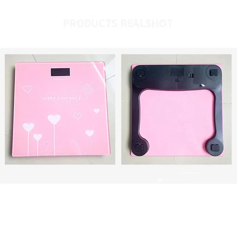 2025 Cute Human Health Body Scale Mini Digital Glass LCD Display Sensor Scale for Weight Loss Tool Balance Digital Care