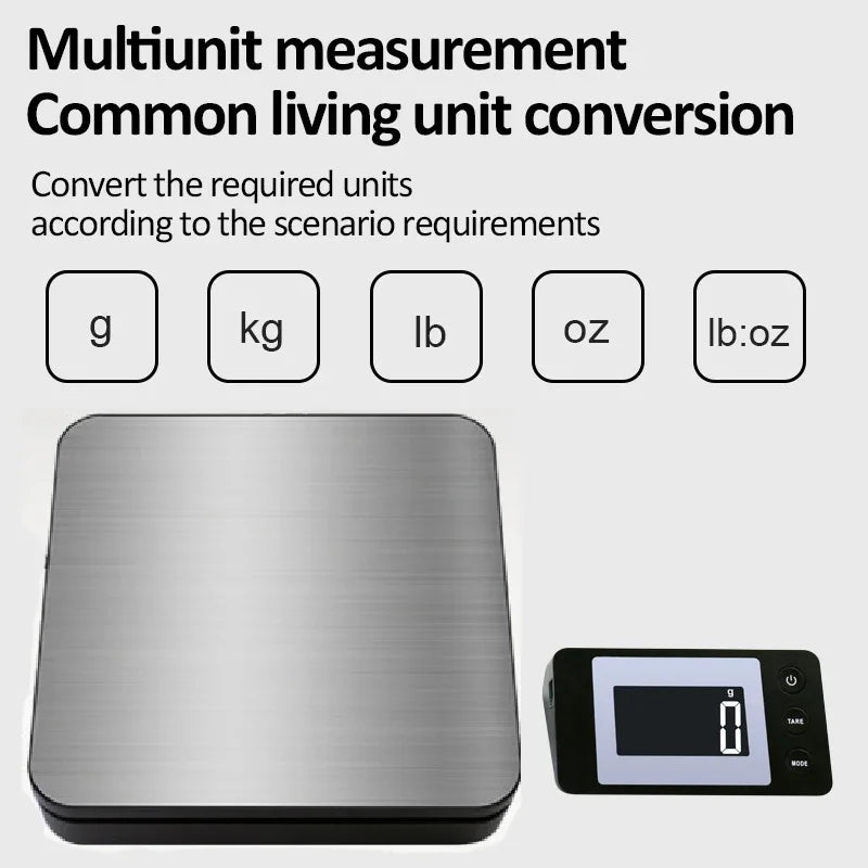 High-Precision Digital Scale 50Kg/2G Electronic Platform Scale Wired/Wireless Parcel Pet Express Weighing Scale with Backlight
