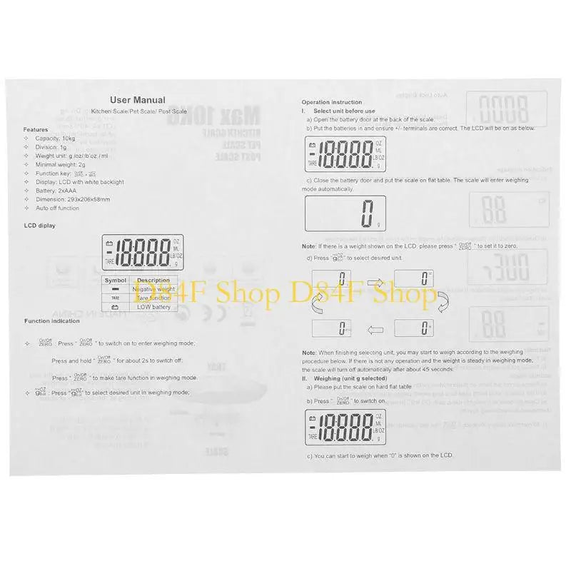 D84F Digital Baby Infant Weight Scale for Measure Baby Cats Puppy Dogs Stable