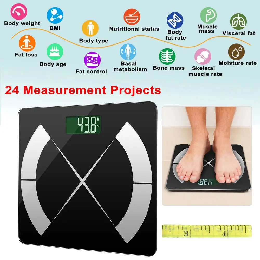 For Smart Body Composition Scale Fat Monitor Digital APP Scale BMI Health Analyzer for Valentines Gift Spring Exerciser