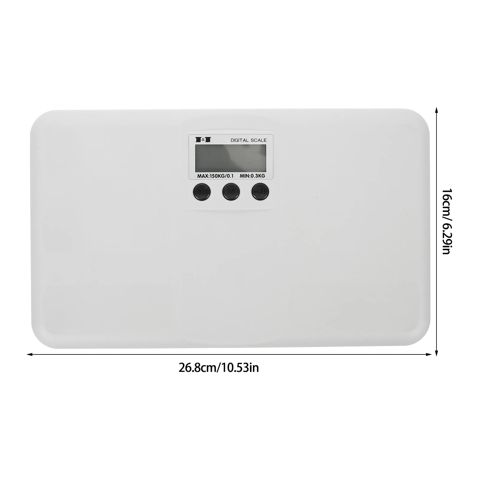 Electronic Pet Scales Baby Weight Scale Digital Display Newborn Infant 150Kg Capacity Large LCD Thin Design Durable