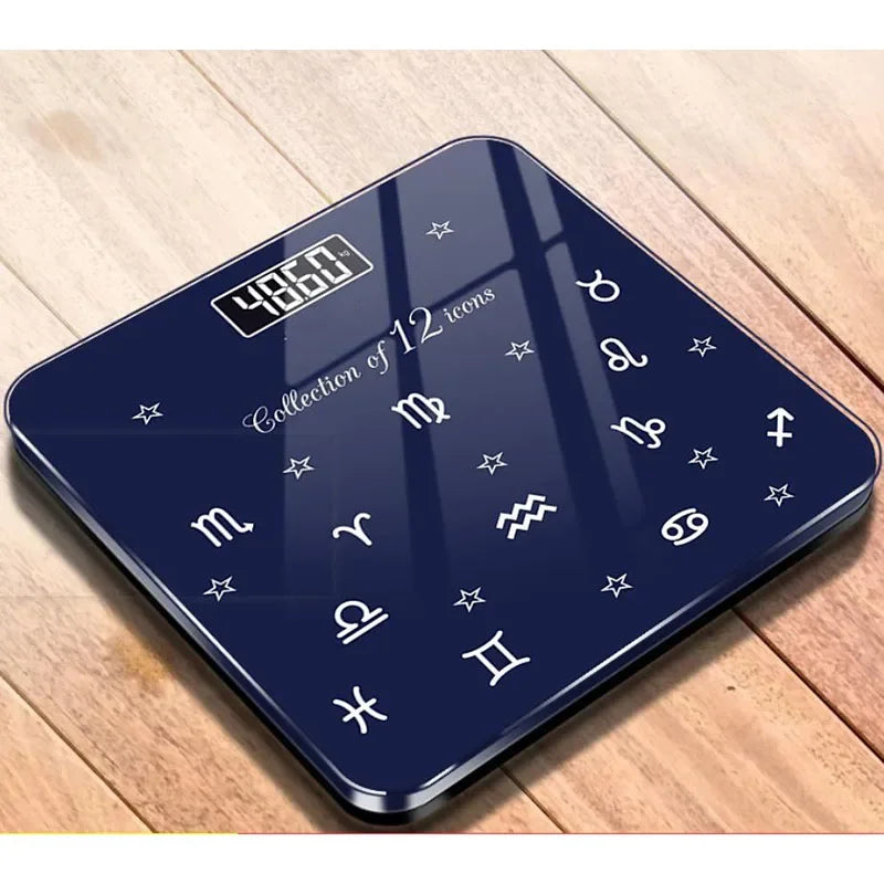 2025 Cute Human Health Body Scale Mini Digital Glass LCD Display Sensor Scale for Weight Loss Tool Balance Digital Care