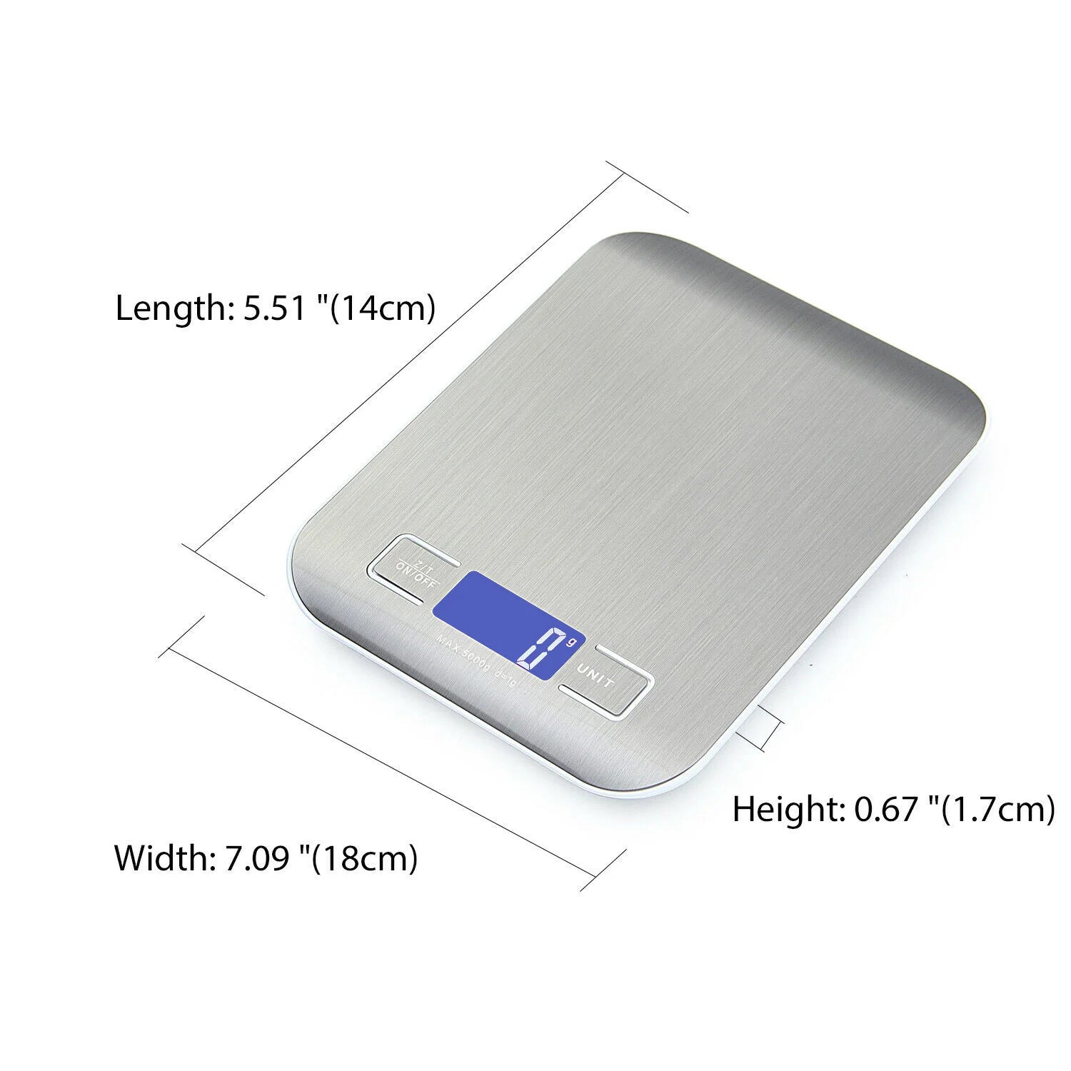 10/5Kg Kitchen Digital Scale Usb/Battery Charging Electronic Smart Balance LCD Mini Precision Weight Scales for Food Cooking