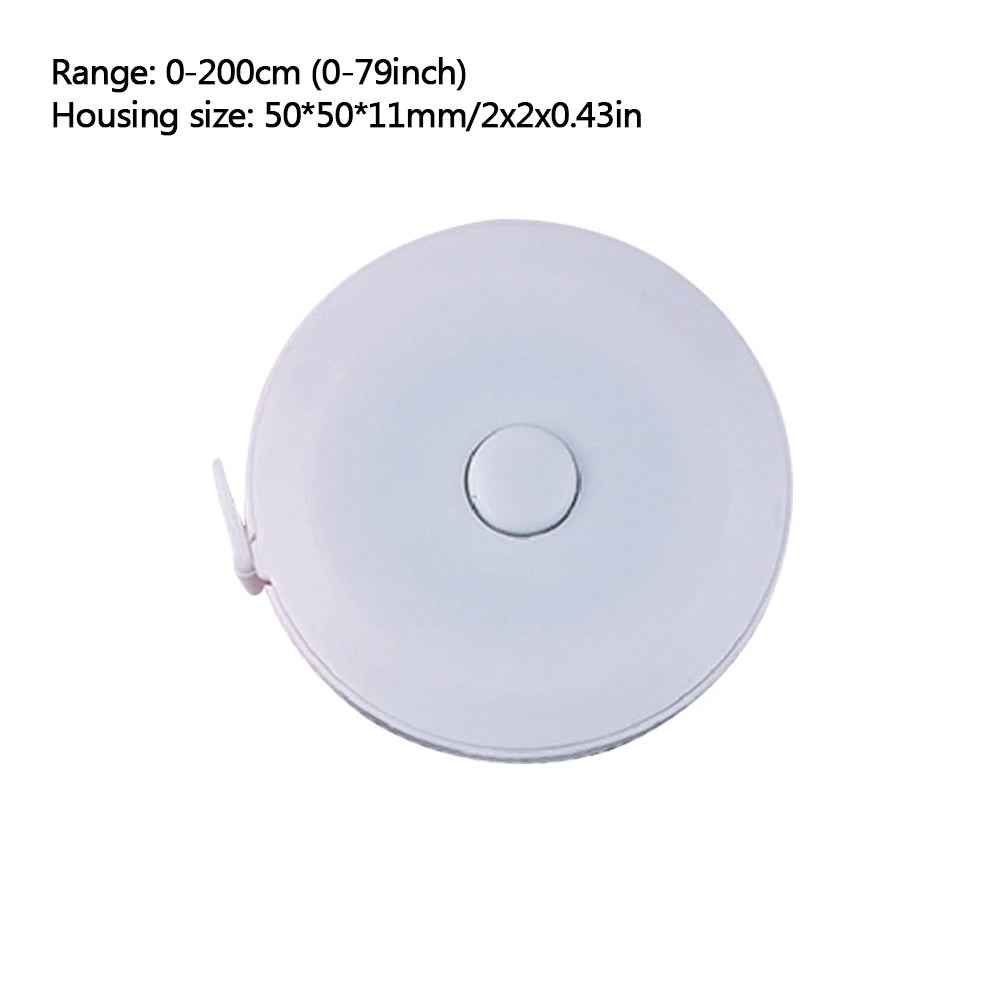 2M Body Growth Stature Altimeter Wall Mounted Retractable Tape Measure Portable Height Measuring Meter for Home Hospital School