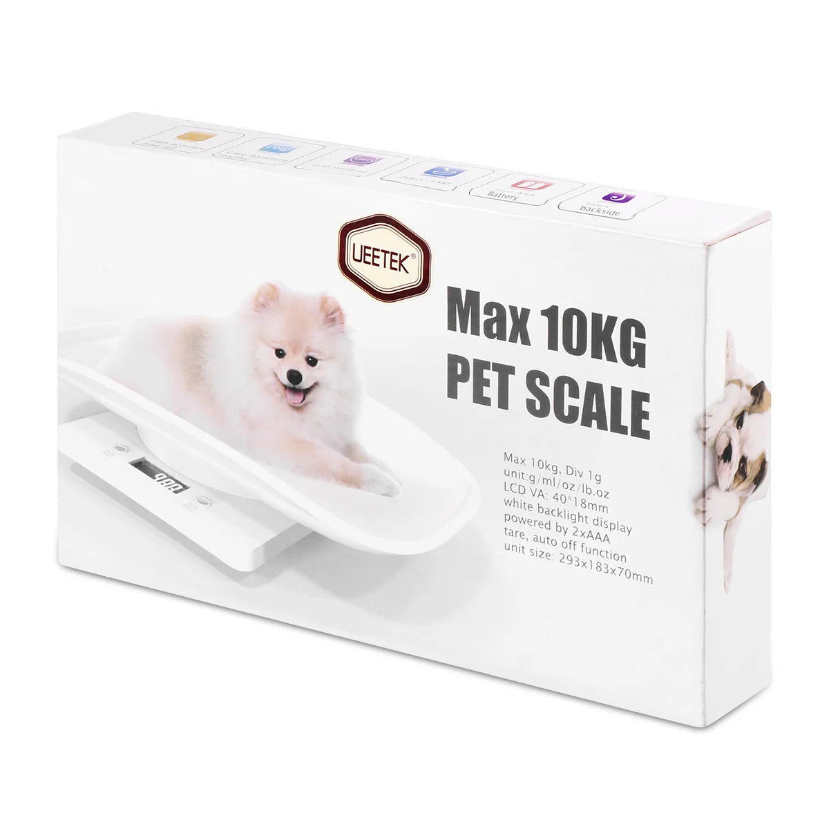 1Pc 10Kg Digital Pet Scale for Small Animals Portable Pets Weighbridge with Backlit Display Dog Scale Measure Tool Infant Care