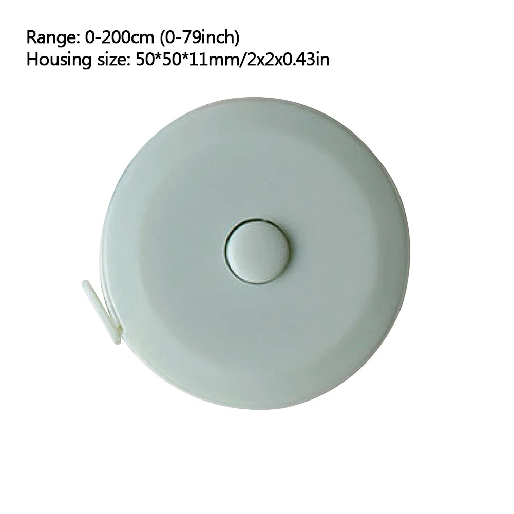 2M Body Growth Stature Altimeter Wall Mounted Retractable Tape Measure Portable Height Measuring Meter for Home Hospital School