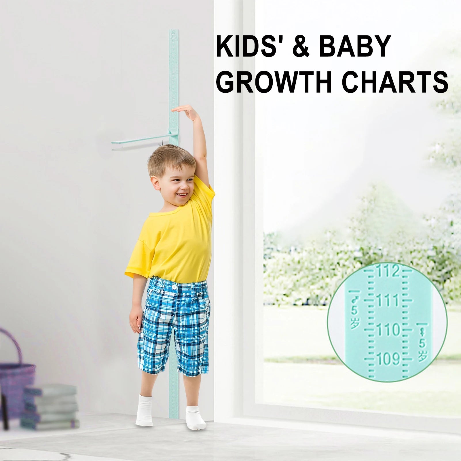 Children Growth Height Chart Measuring Ruler Kid to Grow Home Wall Stickers Growing Measurement Tool Wall Hanging Height Caliper