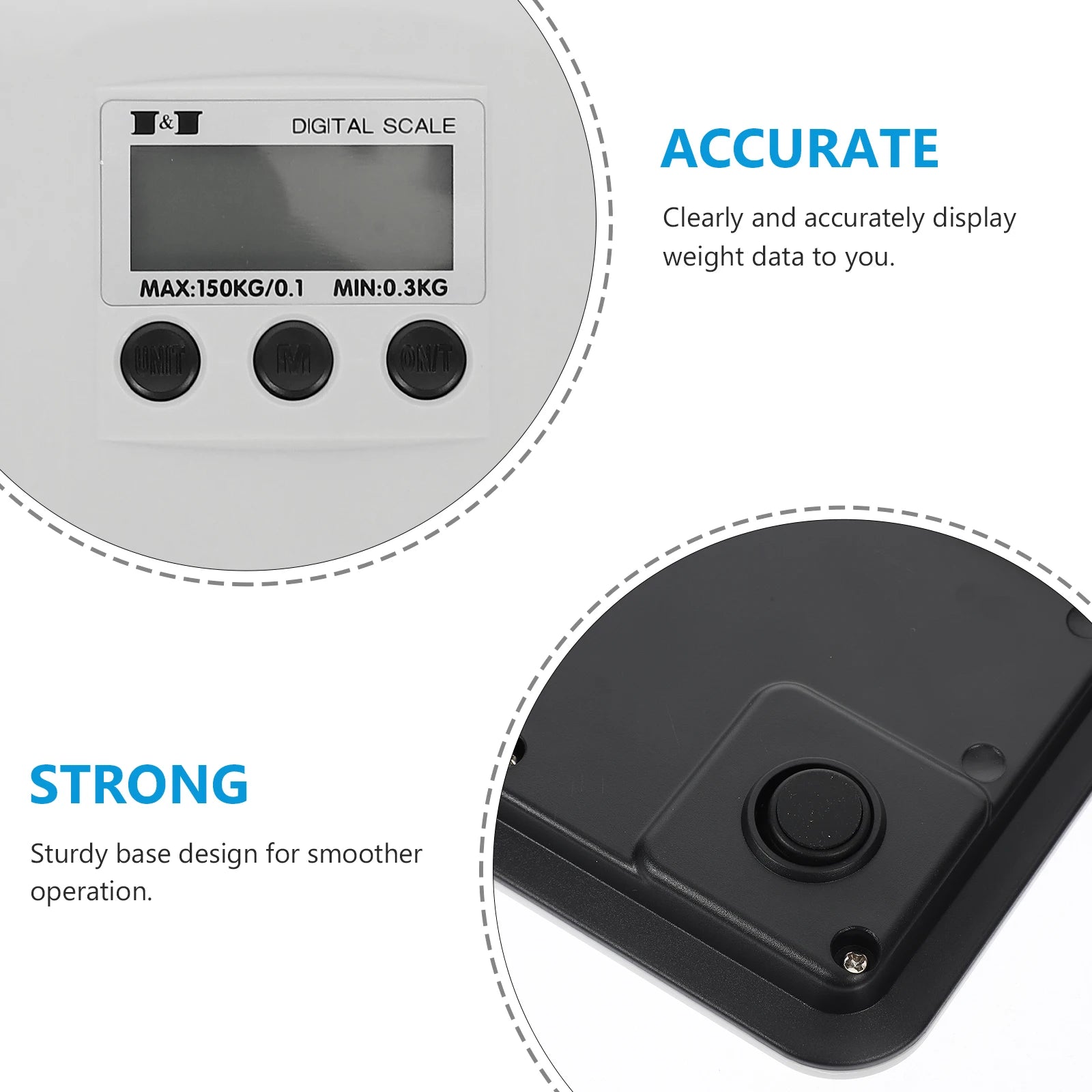 Super Thin Digital 150Kg Capacity Lcd Screen White Flat Storage under Bed Electronic Pet Scale for Infant Puppy Cat Weight