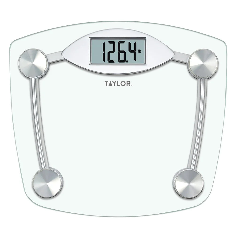 Clear Glass Body Weight Scale 400 Lb Capacity Battery Powered Accurate Measurement Durable Tempered Platform Easy Read Display