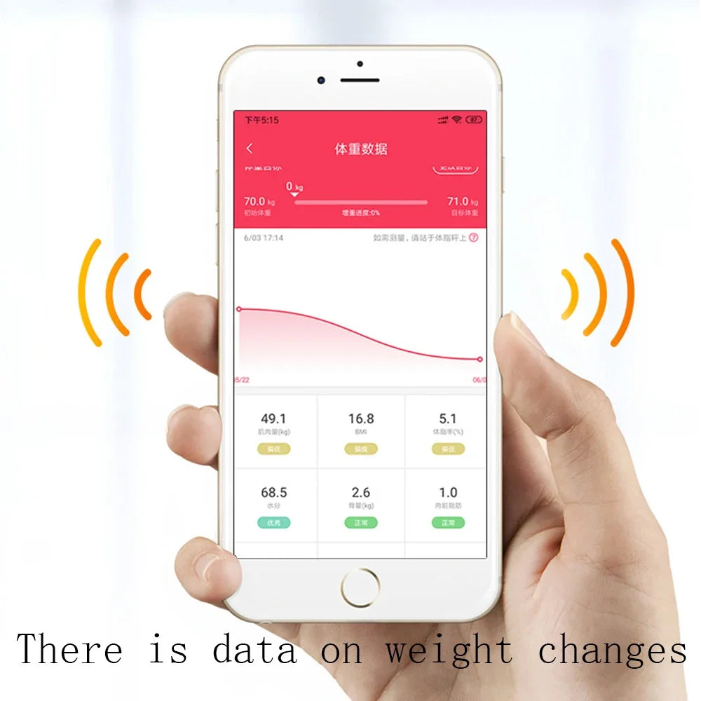 Body Weight Scale, Bluetooth APP Intelligent Scale USB Charging