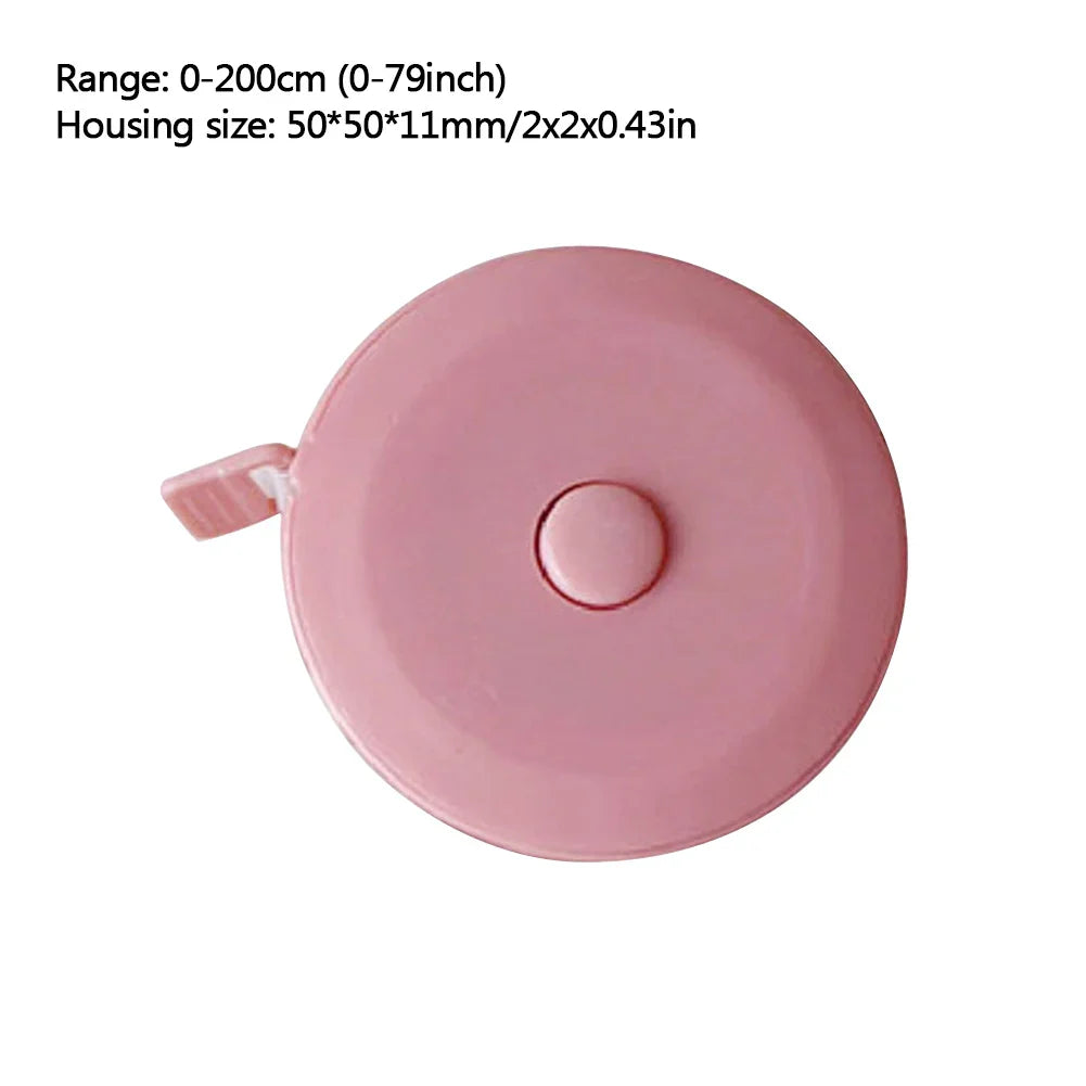 2M Body Growth Stature Altimeter Wall Mounted Retractable Tape Measure Portable Height Measuring Meter for Home Hospital School