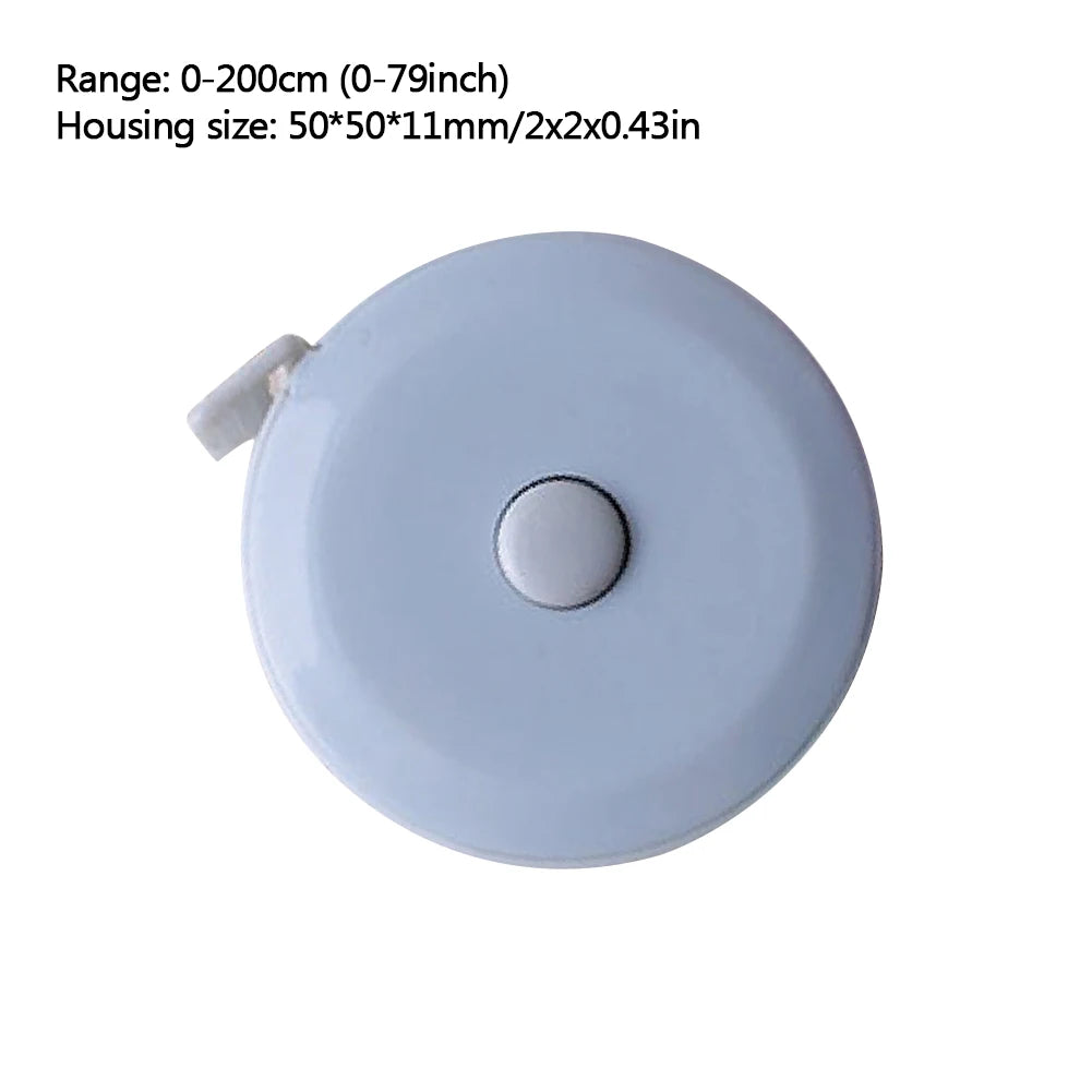 2M Body Growth Stature Altimeter Wall Mounted Retractable Tape Measure Portable Height Measuring Meter for Home Hospital School