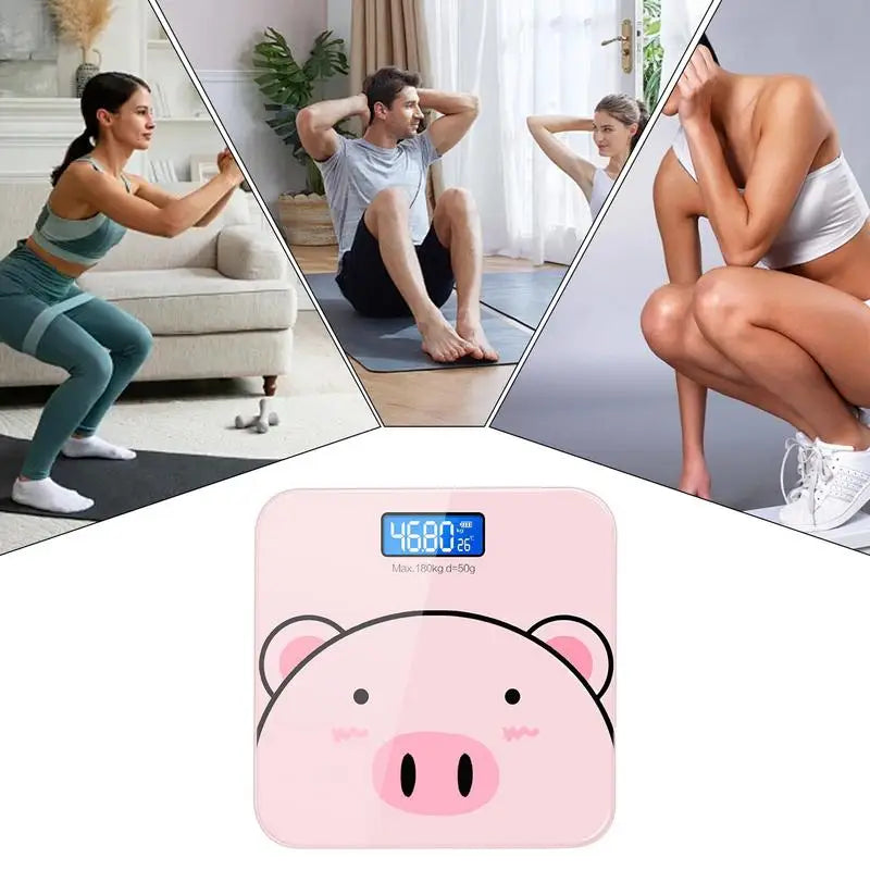 Accurate Scales for Body Weight Digital Bathroom Scale Smart Weight Scale USB Charging Automatic Weighing Scale Cartoon Body