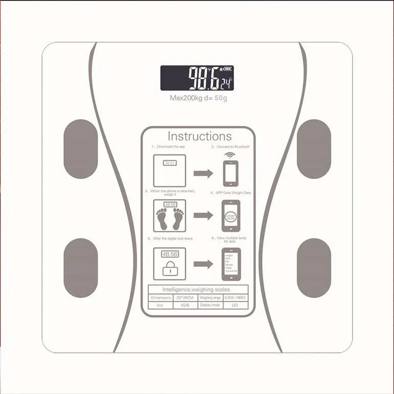Body Weight Scale, Bluetooth APP Intelligent Scale USB Charging