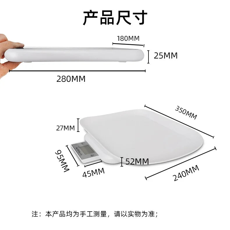 Weight Electronic Weighing Device Pet Tray Scale Digital Pet Weight Scale for Cats Dogs Measure Tool Electronic Kitchen Scale