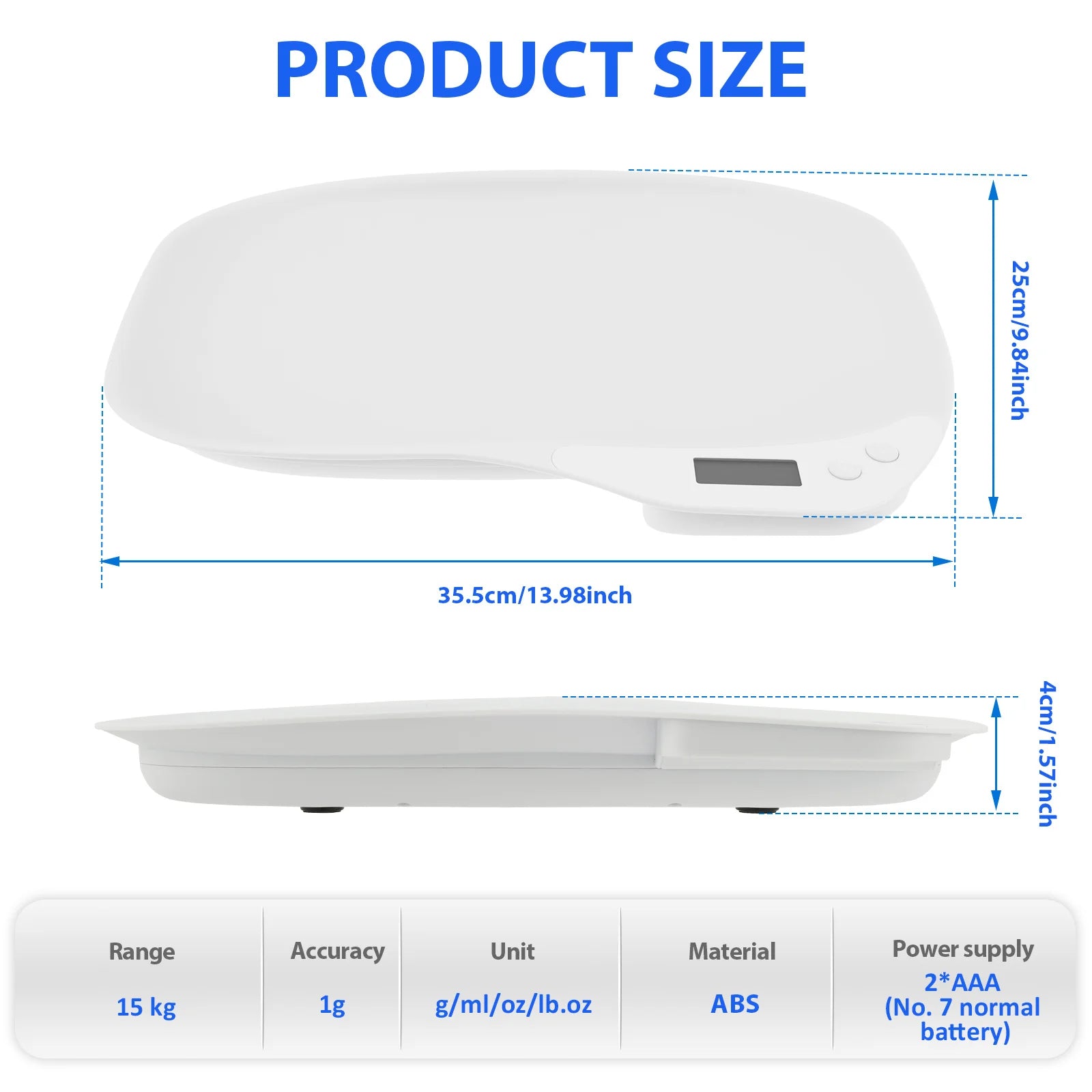 Small Digital Pet Scale Battery Operated LED Display Mini Electronic Pet Weight Scale Electronic Pet Scale Weighing Tool