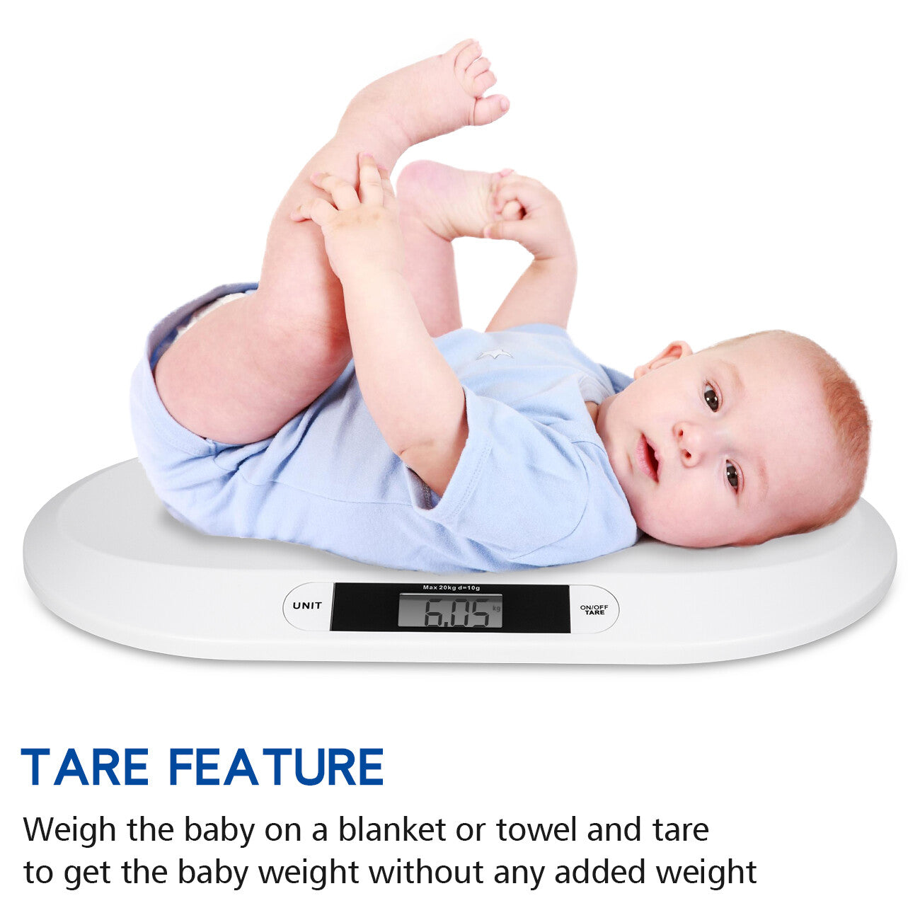 20Kg / 44Lb Capacity Digital Pet Baby Newborns Weighing Scale LCD Display ABS US