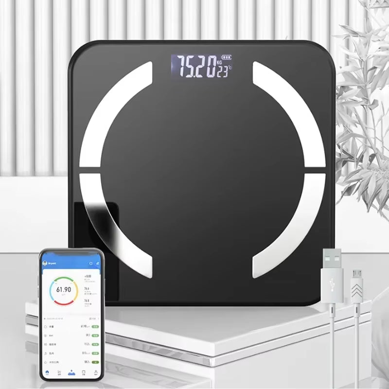 High Definition Digital Weight Scale - Large LCD Display, Max 396.8Ib/180Kg, Home Bathroom Scale for Accurate Body