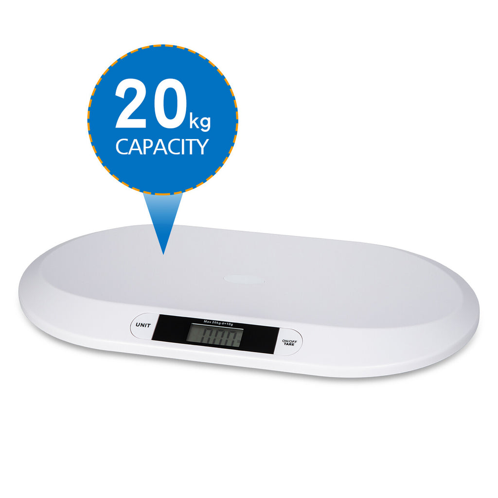 20Kg / 44Lb Capacity Digital Pet Baby Newborns Weighing Scale LCD Display ABS US