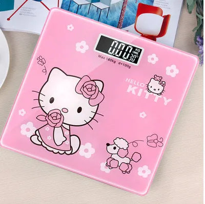 Kitty Household Electronic Scale Weight Scale Body Fat Scale BMI Adult Bathroom Healthy Weight Loss Weighing Body Scale Charging