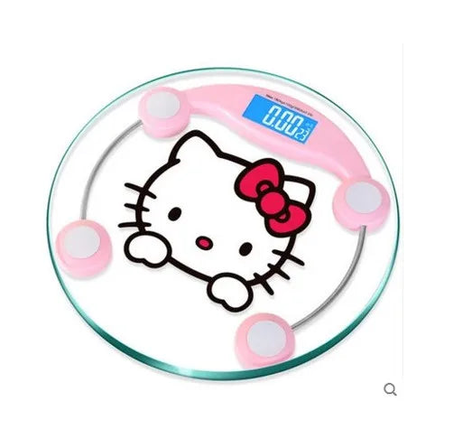 Kitty Household Electronic Scale Weight Scale Body Fat Scale BMI Adult Bathroom Healthy Weight Loss Weighing Body Scale Charging