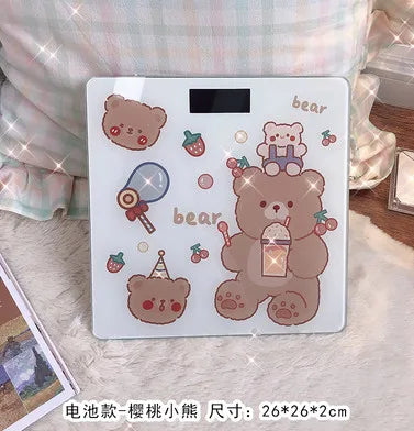 Kitty Household Electronic Scale Weight Scale Body Fat Scale BMI Adult Bathroom Healthy Weight Loss Weighing Body Scale Charging