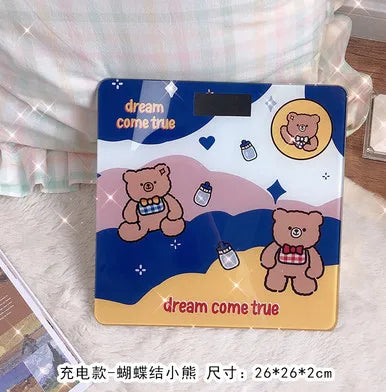 Kitty Household Electronic Scale Weight Scale Body Fat Scale BMI Adult Bathroom Healthy Weight Loss Weighing Body Scale Charging