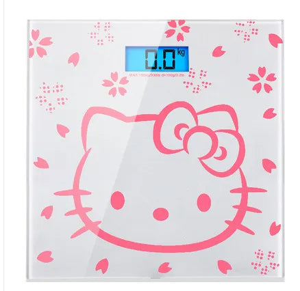 Kitty Household Electronic Scale Weight Scale Body Fat Scale BMI Adult Bathroom Healthy Weight Loss Weighing Body Scale Charging