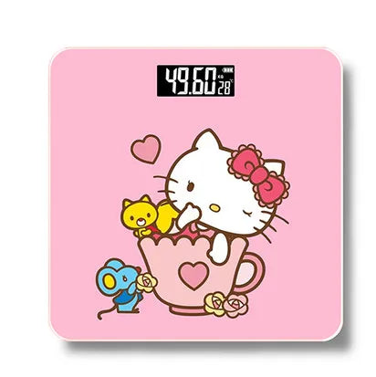 Kitty Household Electronic Scale Weight Scale Body Fat Scale BMI Adult Bathroom Healthy Weight Loss Weighing Body Scale Charging