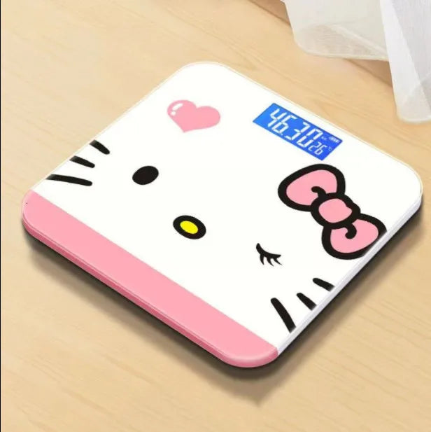 Kitty Household Electronic Scale Weight Scale Body Fat Scale BMI Adult Bathroom Healthy Weight Loss Weighing Body Scale Charging