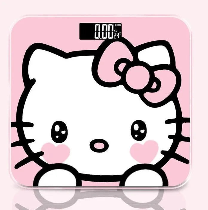 Kitty Household Electronic Scale Weight Scale Body Fat Scale BMI Adult Bathroom Healthy Weight Loss Weighing Body Scale Charging