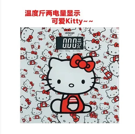 Kitty Household Electronic Scale Weight Scale Body Fat Scale BMI Adult Bathroom Healthy Weight Loss Weighing Body Scale Charging