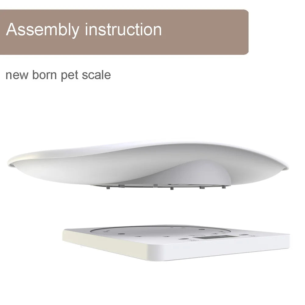 Small Animal Scale Multifunction Electronic Scale Grams Weight Max 22 Lbs Kitchen Food Scale with LCD Display for Newborn Pets