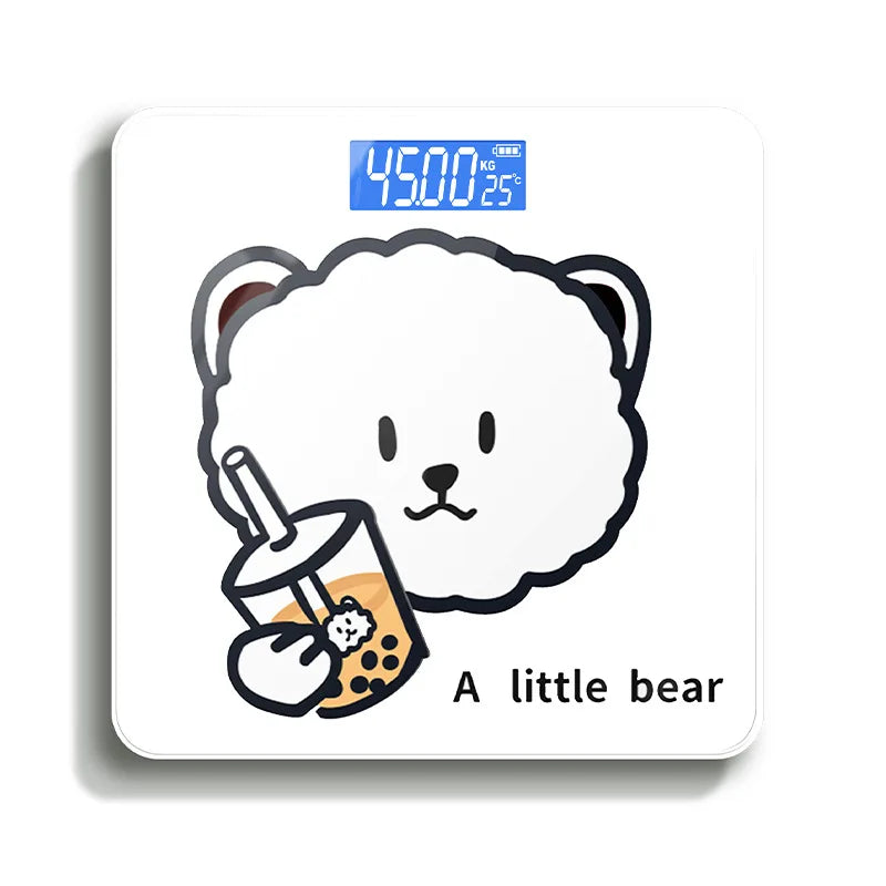 Phone App Connecting Digital Scale Body Weight Gradients Color Bathroom Scale Floor Scales Glass Weighing Scales USB Recharging