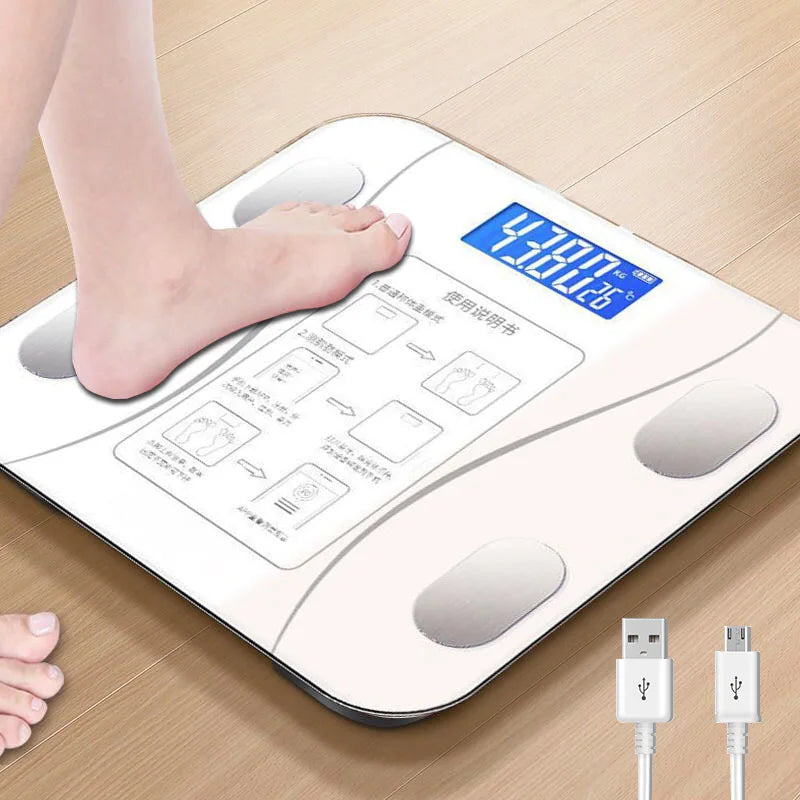 Smart Electronic Body Fat Scale Wireless Body Weight Scale with Fat Measurement Charging for Home Fitness and Health Monitoring