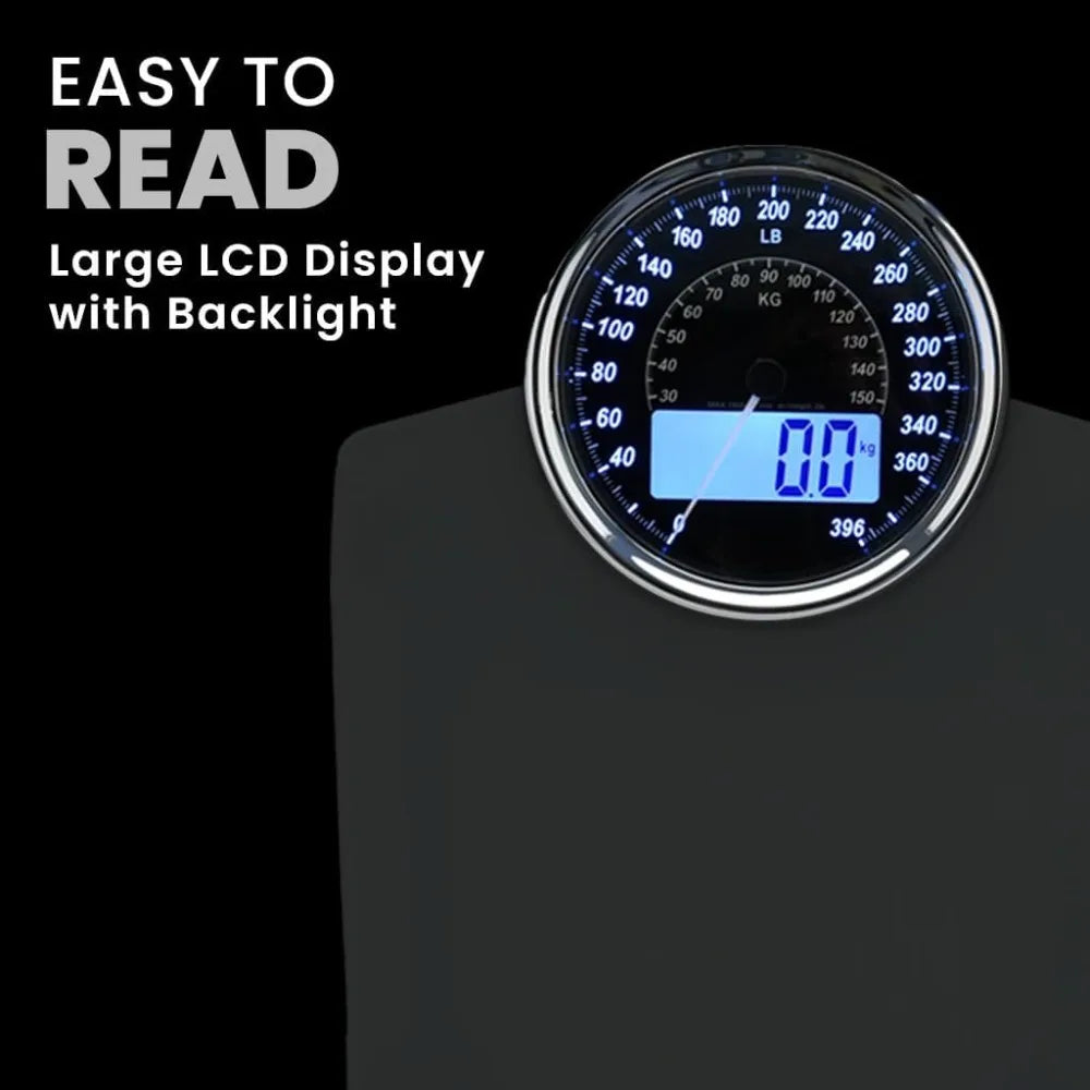 Highly Advance 2-In-1 Digital & Analog Weighing Scale for Body Weight-400Lbs, 4 High Precison GX Sensor Accurate