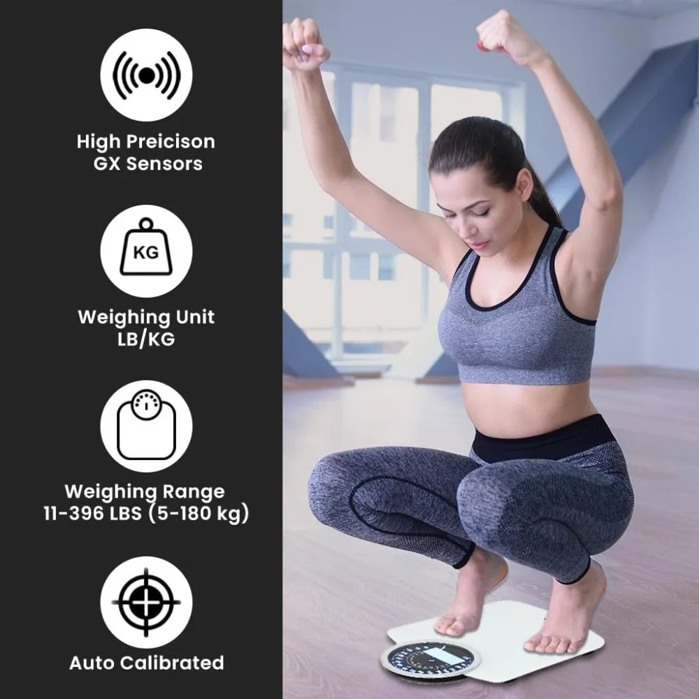 Highly Advance 2-In-1 Digital & Analog Weighing Scale for Body Weight-400Lbs, 4 High Precison GX Sensor Accurate
