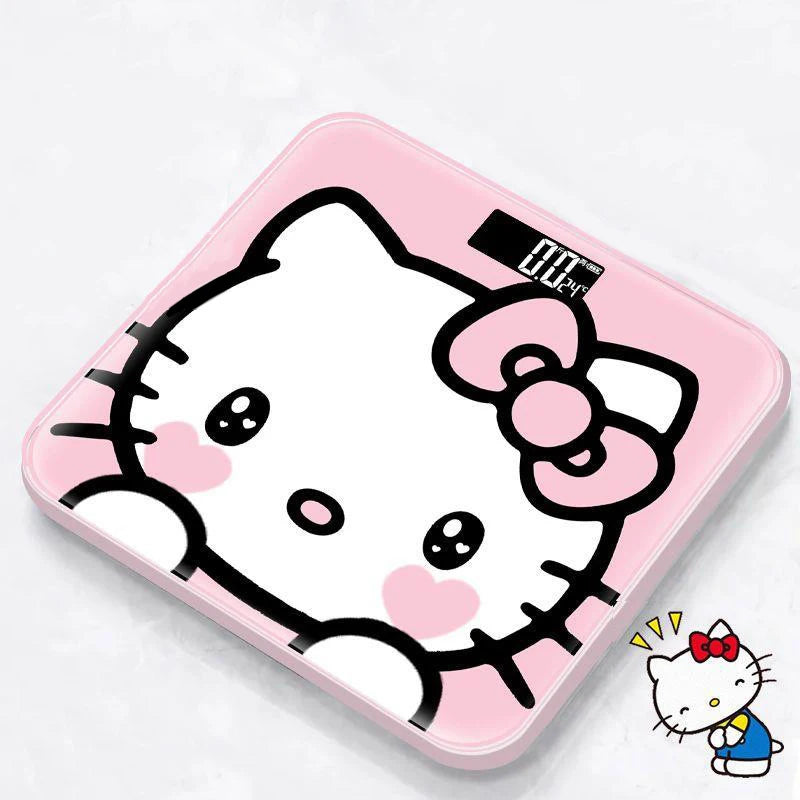 Sanrio Hello Kitty Charging Body Fat Scale Kuromi Girl Wireless Digital Weight Scale with Smartphone App Bluetooth-Compatible