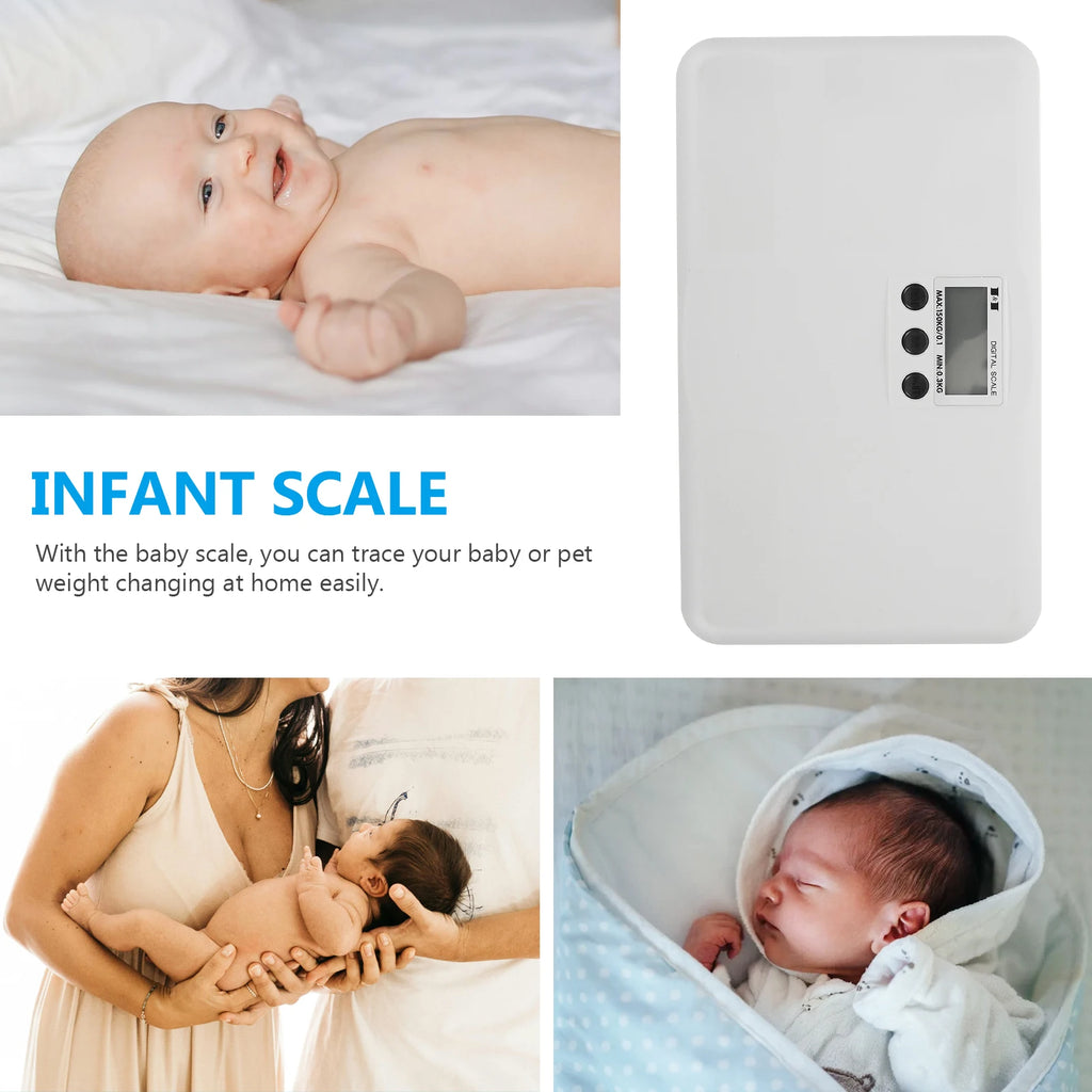 Super Thin Flat Baby Electronic 150Kg Large Lcd Display Digital Weight Pet Scale for Infant Mother Health Monitoring Easy